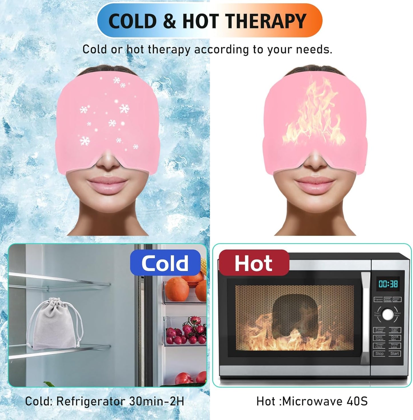 Migraine & Headache Relief Cap – Hot & Cold Therapy Hat