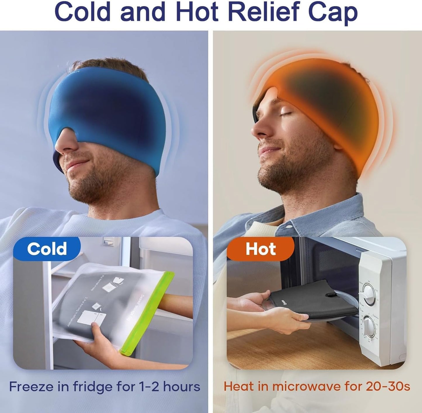 Migraine & Headache Relief Cap – Hot & Cold Therapy Hat